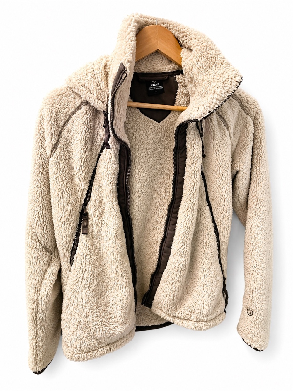 KÜHL Premium Flight Sherpa-Lined Fleece Jacket in Cream/Beige - Picture 5 of 6